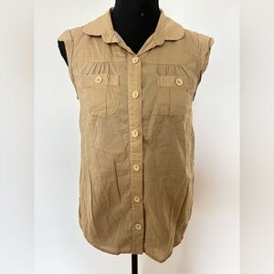 Marc by Marc Jacobs Biscotti Brown Cotton Button-up Shirt - Size 2